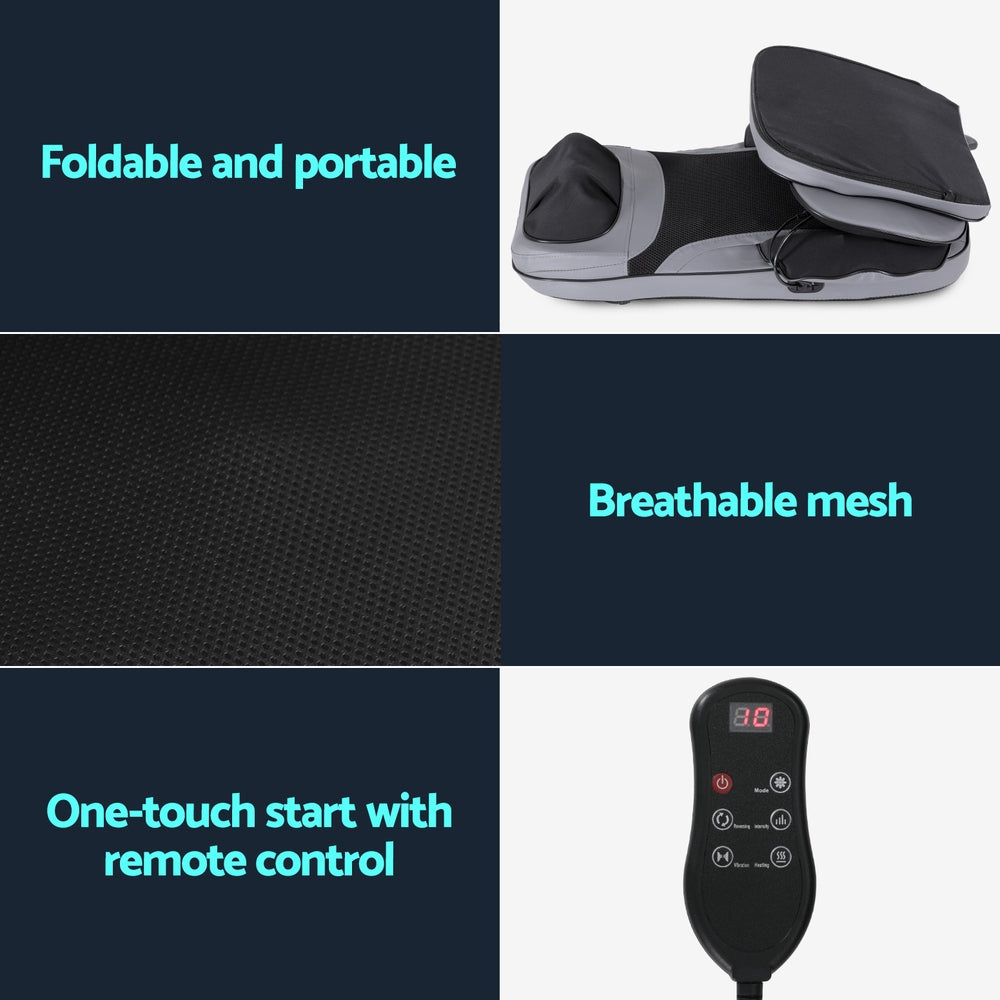 Livemor 8-nodes Full Back Massage Cushion Heating Massage Seats MASSAGE-SEAT-BARON-BK