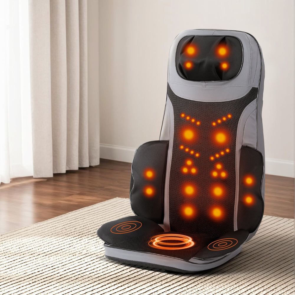Livemor 8-nodes Full Back Massage Cushion Heating Massage Seats MASSAGE-SEAT-BARON-BK