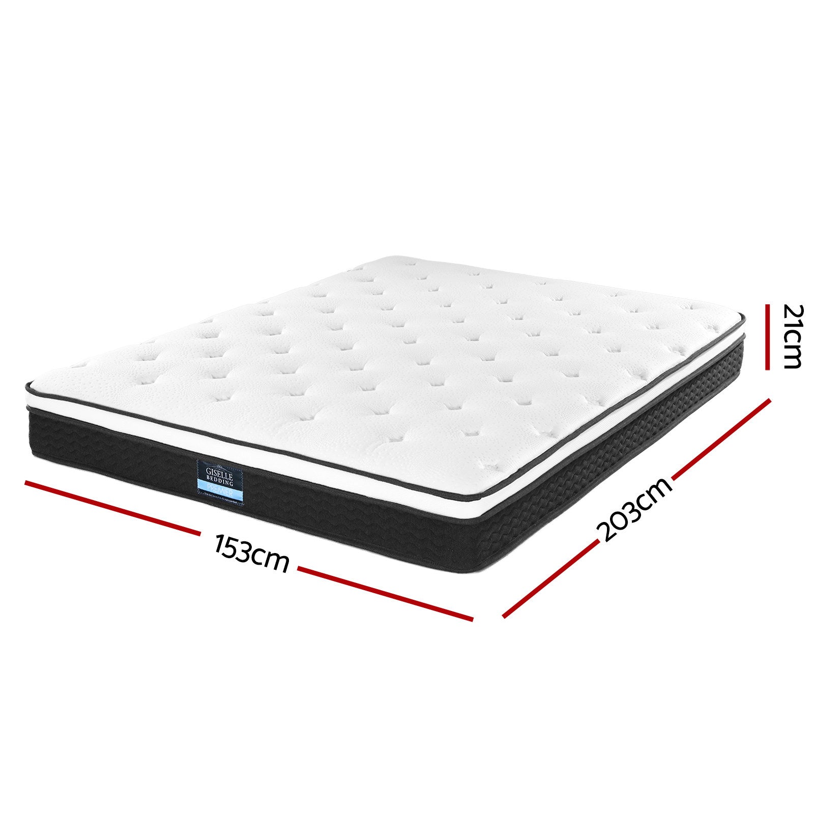 Giselle Bedding 21cm Mattress Euro Top Queen MATTRESS-0505-BET21-Q