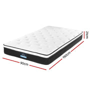 Giselle Bedding 21cm Mattress Euro Top Single MATTRESS-0505-BET21-S