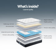 Giselle Bedding 21cm Mattress Euro Top Single MATTRESS-0505-BET21-S