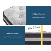 Giselle Bedding Queen Mattress Pocket Spring Queen 30cm MATTRESS-0606-Q