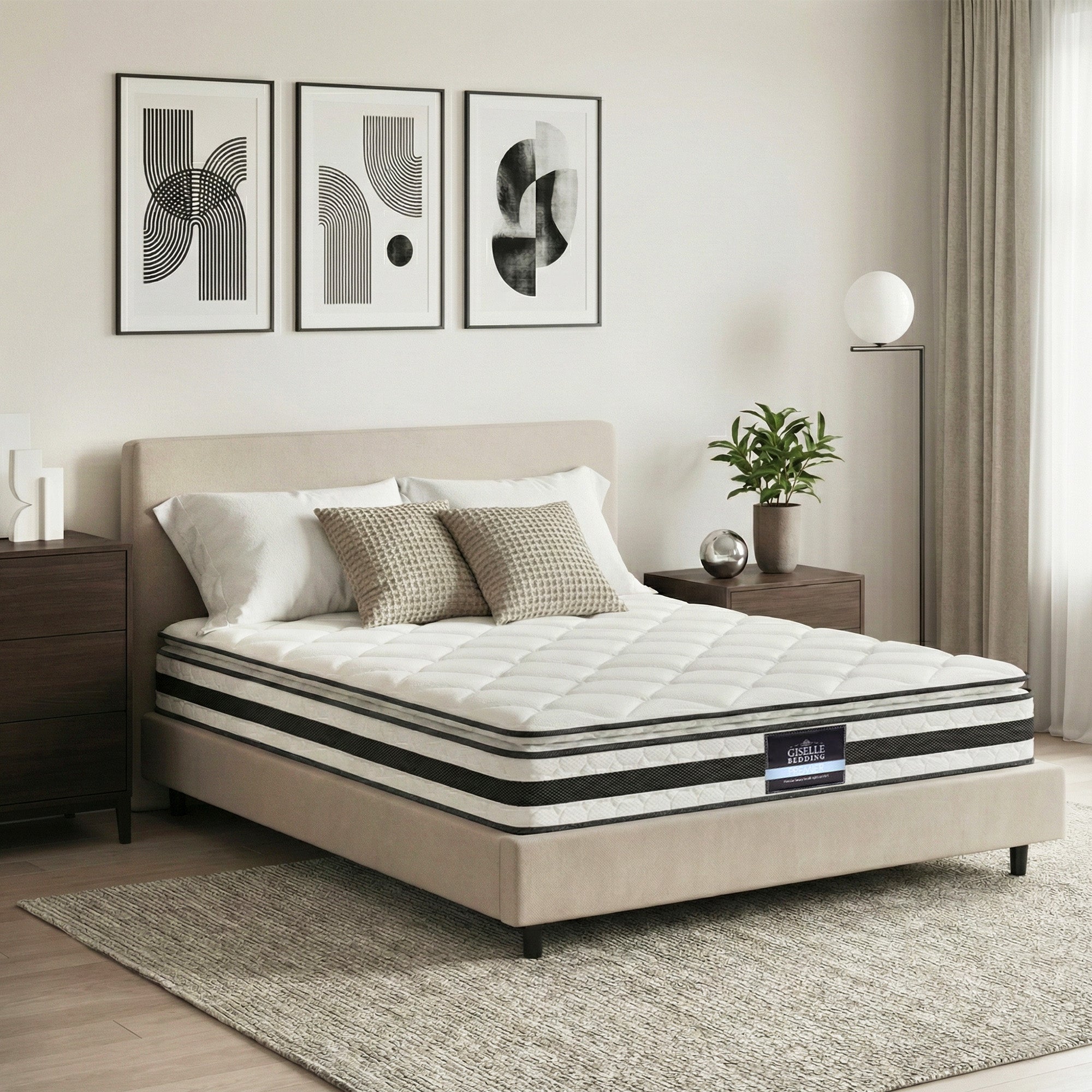 Giselle Bedding 21cm Mattress Pillow Top King MATTRESS-0754-PT-K