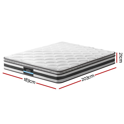 Giselle Bedding 21cm Mattress Pillow Top King MATTRESS-0754-PT-K