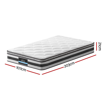 Giselle Bedding 21cm Mattress Pillow Top King Single MATTRESS-0754-PT-KS