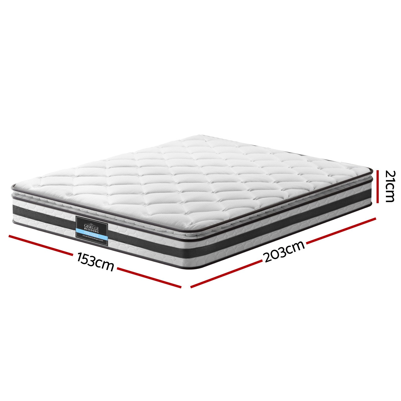 Giselle Bedding 21cm Mattress Pillow Top Queen MATTRESS-0754-PT-Q