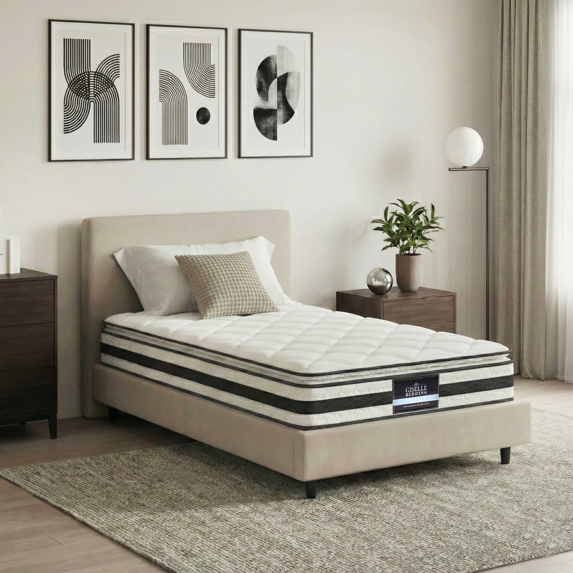 Giselle Bedding 21cm Mattress Pillow Top Single MATTRESS-0754-PT-S