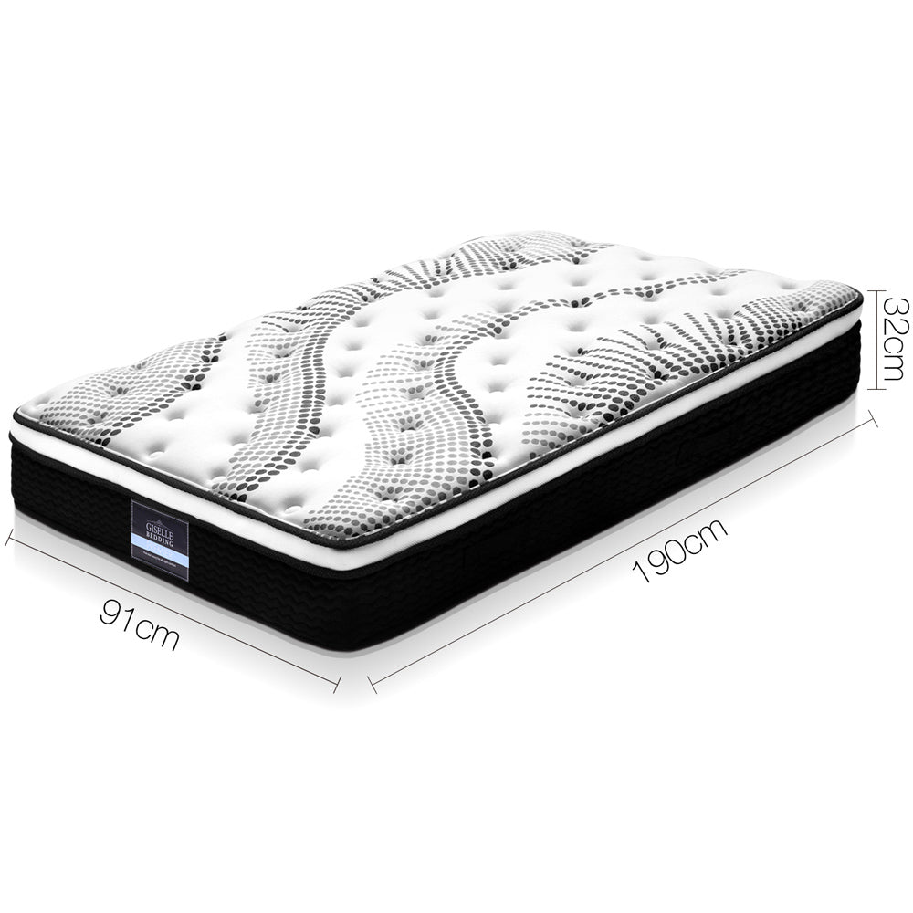 Giselle Bedding 32cm Mattress Euro Top Single MATTRESS-0907-S