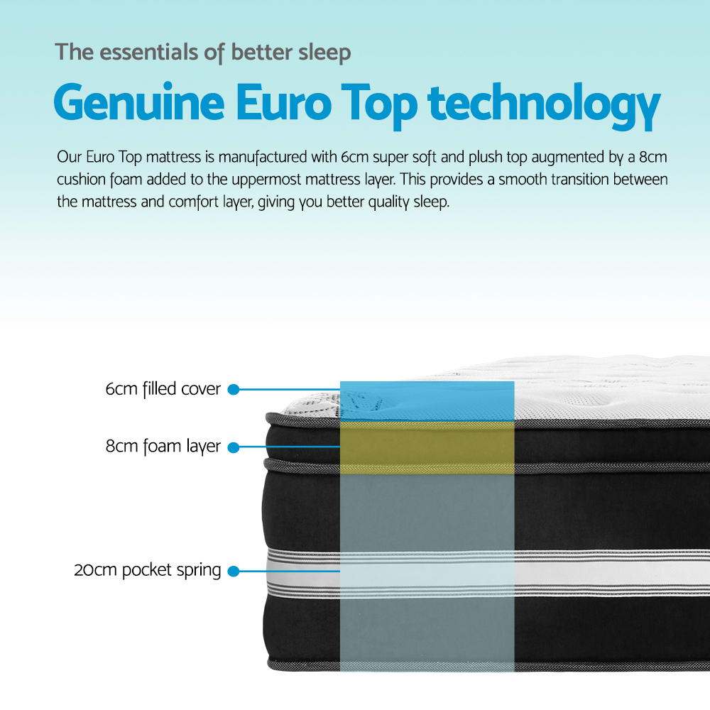 Giselle Bedding 34cm Mattress Cool Gel Memory Foam Double MATTRESS-0909-DOUBLE