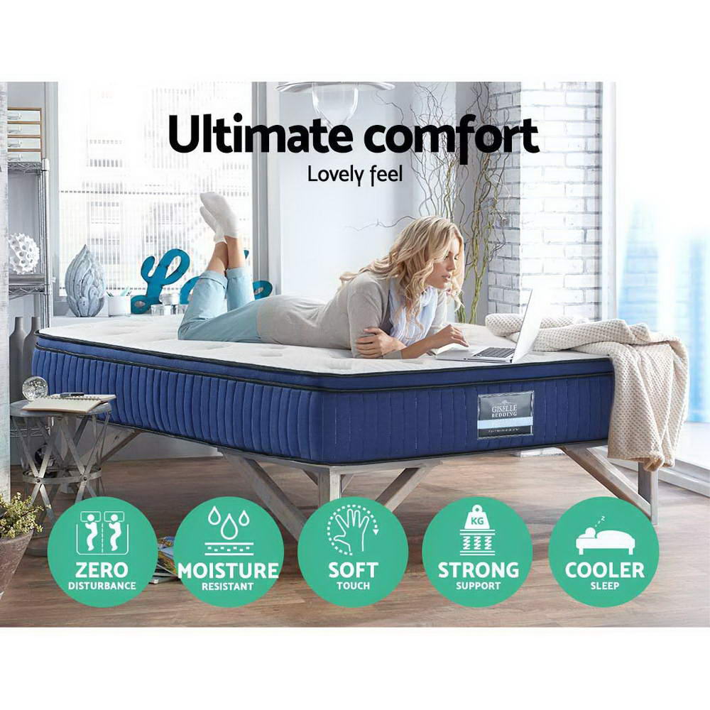 Giselle Bedding 34cm Mattress Cool Gel Memory Foam 7 Zone Double MATTRESS-8602-D137
