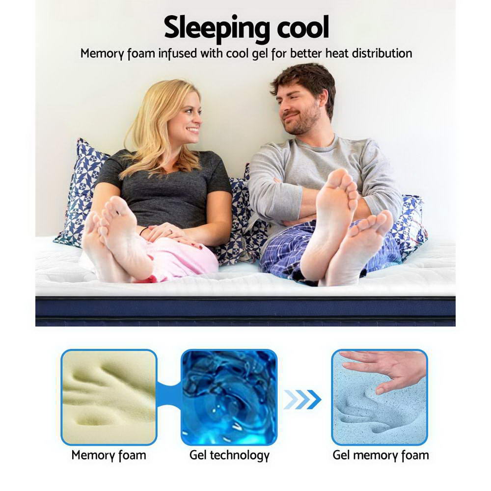 Giselle Bedding 34cm Mattress Cool Gel Memory Foam 7 Zone Double MATTRESS-8602-D137