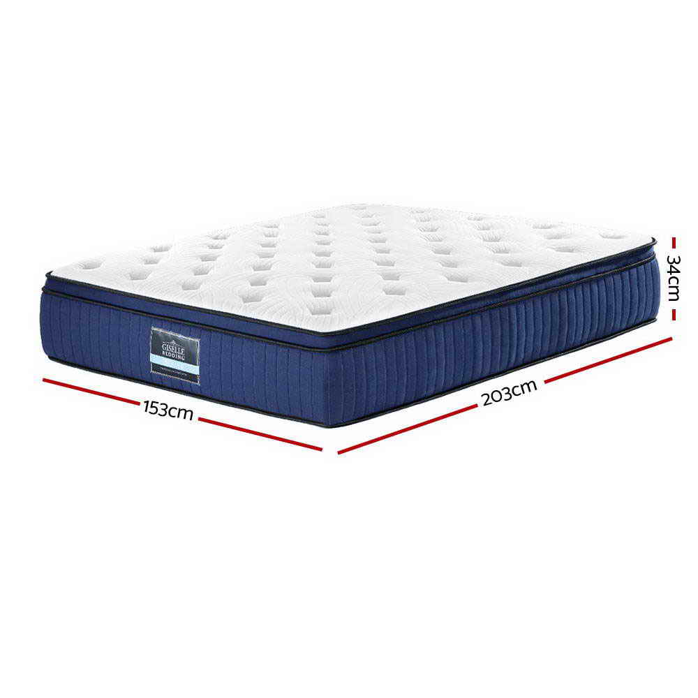 Giselle Bedding 34cm Mattress Cool Gel Memory Foam 7 Zone Queen MATTRESS-8602-Q153