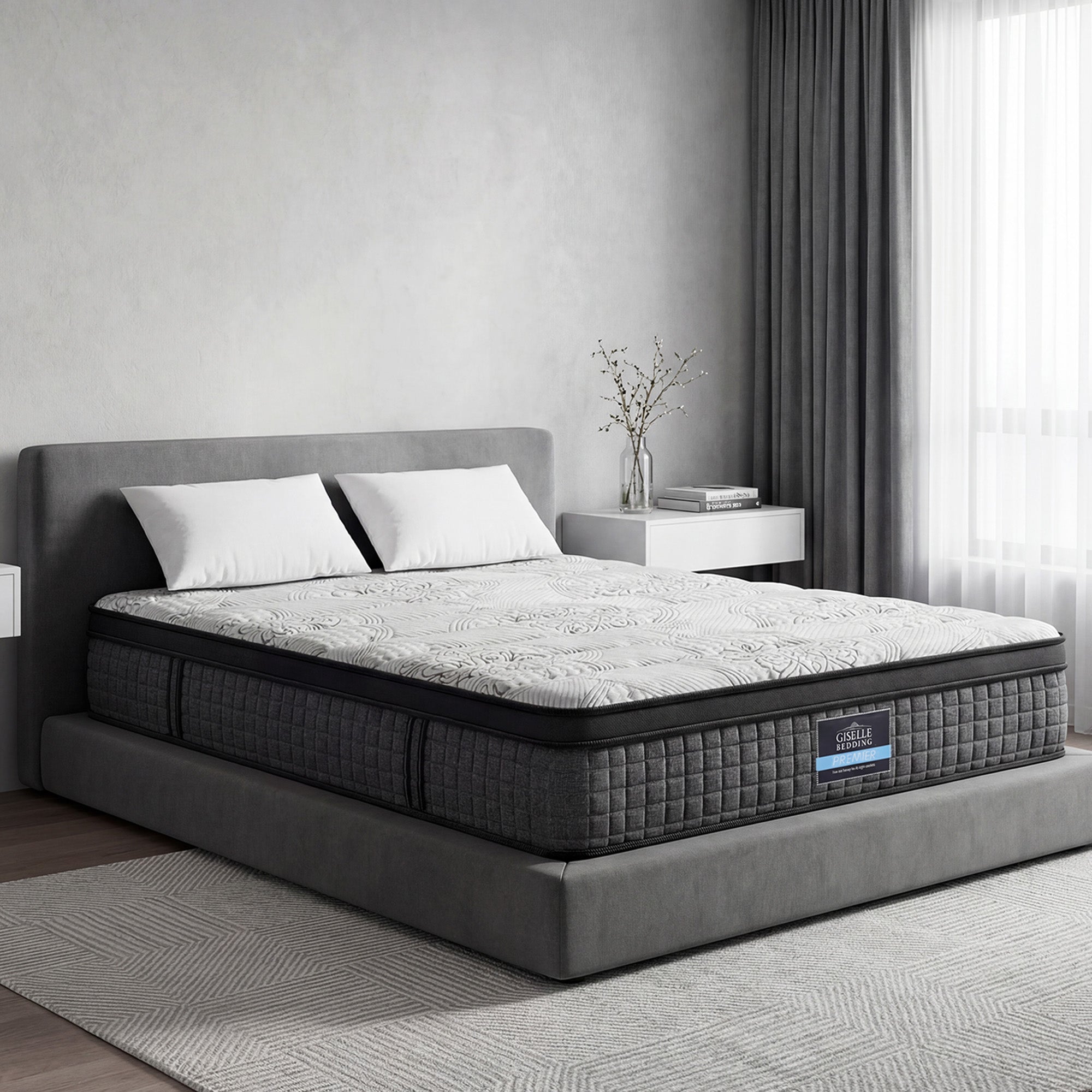 Giselle Bedding 34cm Mattress 9 Zone Latex Foam King MATTRESS-B-0001-K
