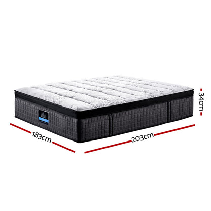 Giselle Bedding 34cm Mattress 9 Zone Latex Foam King MATTRESS-B-0001-K