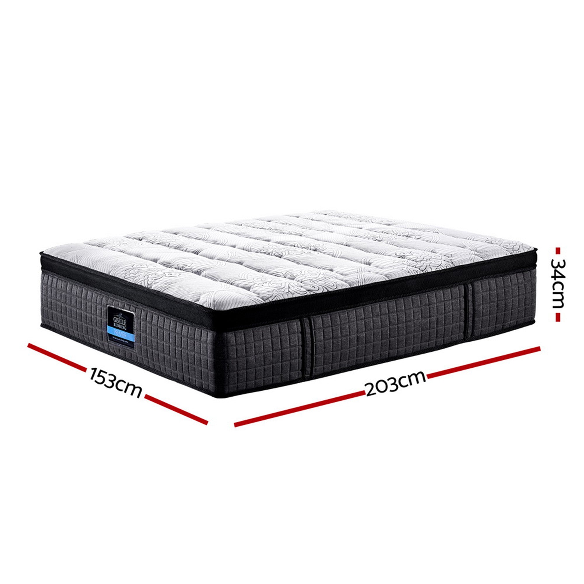 Giselle Bedding 34cm Mattress 9 Zone Latex Foam Queen MATTRESS-B-0001-Q