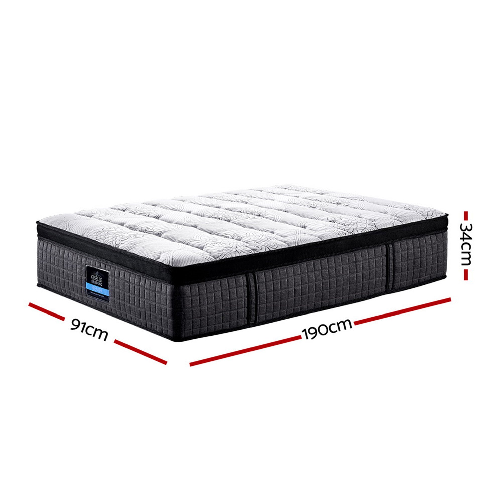 Giselle Bedding 34cm Mattress 9 Zone Latex Foam Single MATTRESS-B-0001-S