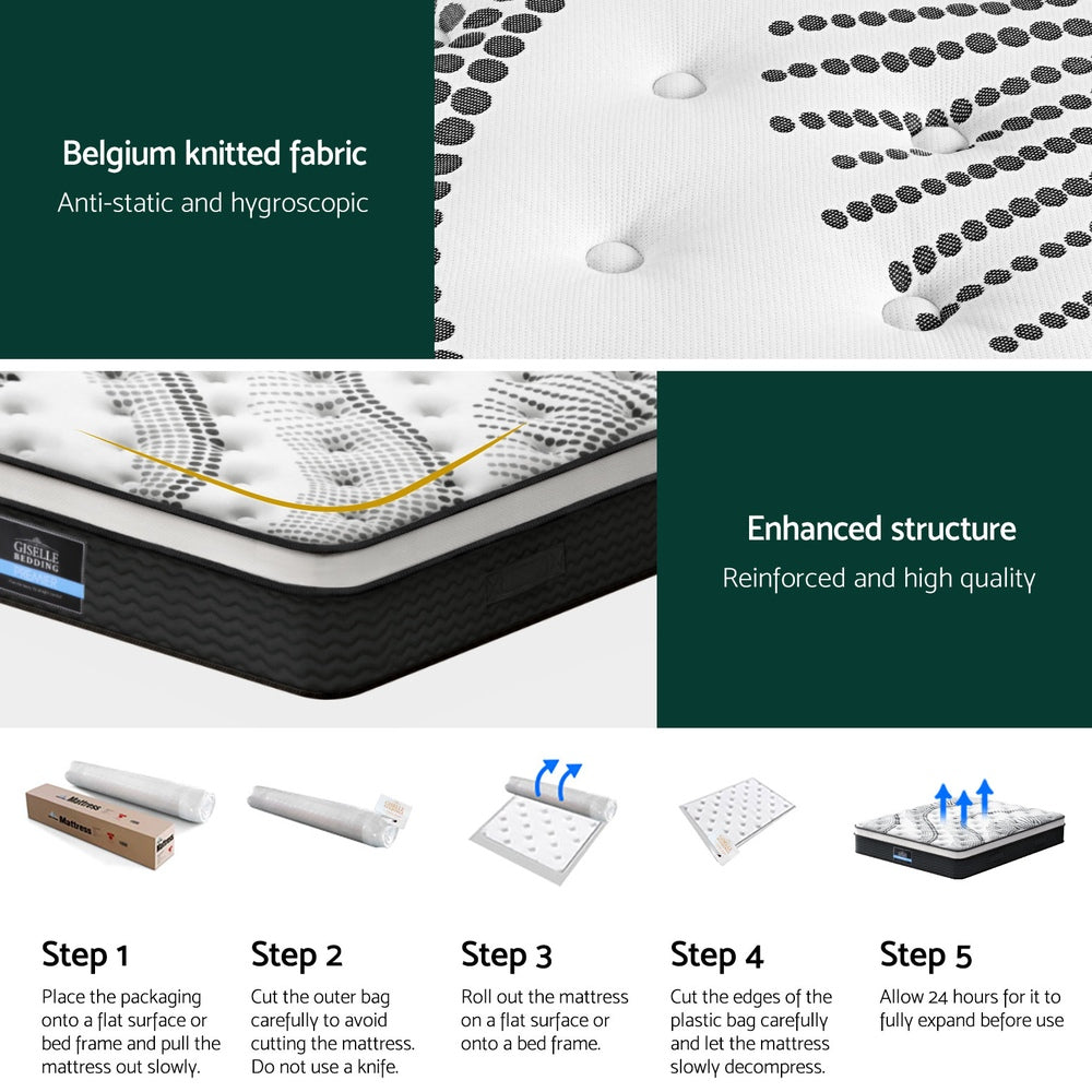 Giselle Bedding 32cm Mattress Euro Top Super King MATTRESS-B-0907-SK