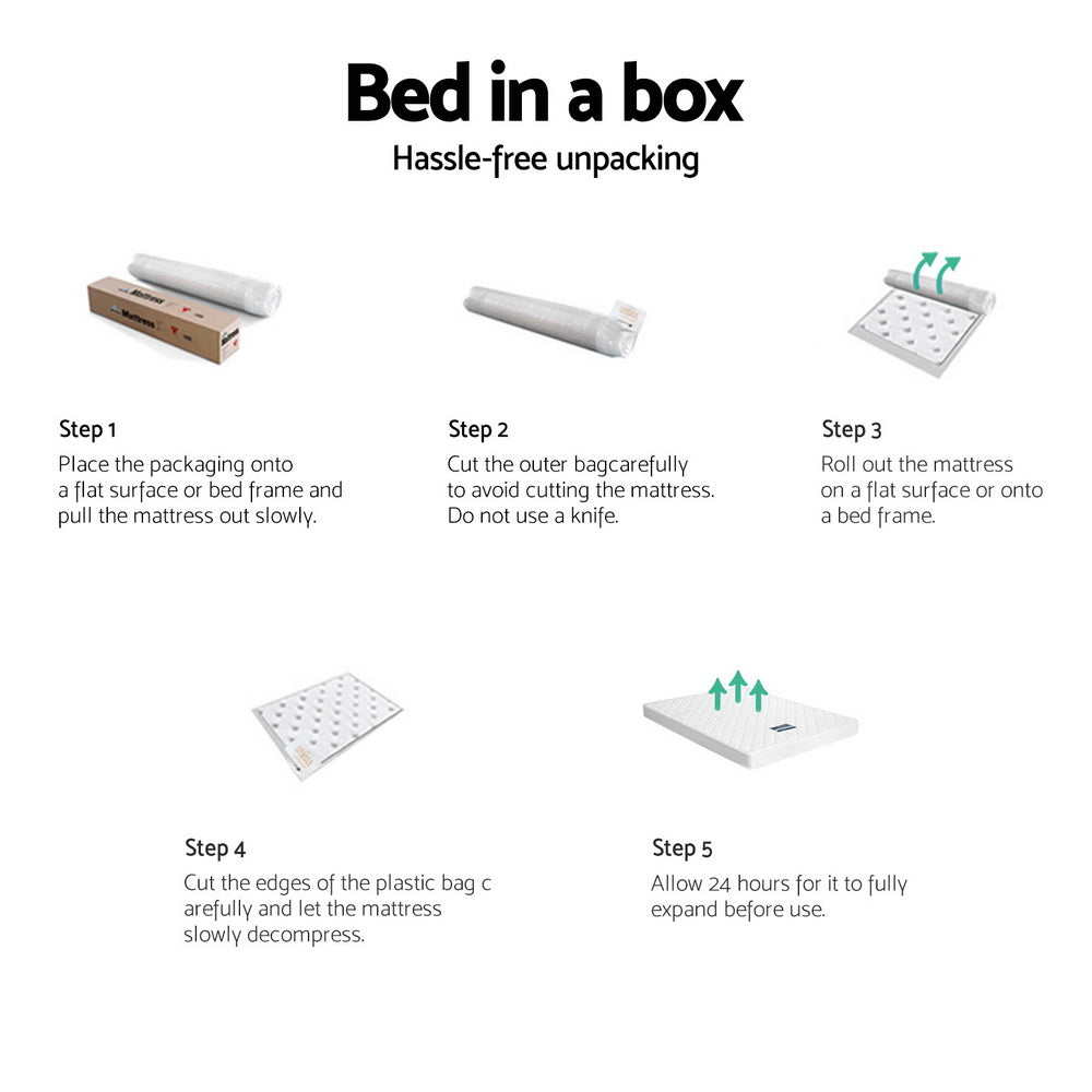 Giselle Bedding 13cm Mattress Tight Top Double MATTRESS-B-13D-WH-D