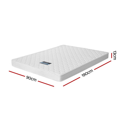 Giselle Bedding 13cm Mattress Tight Top Single MATTRESS-B-13D-WH-S