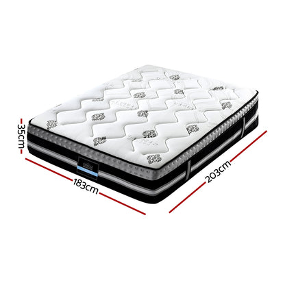 Giselle Bedding King Mattress 35cm Bed in a Box Pocket Spring Gel Memory Foam MATTRESS-B-GALAXY-K