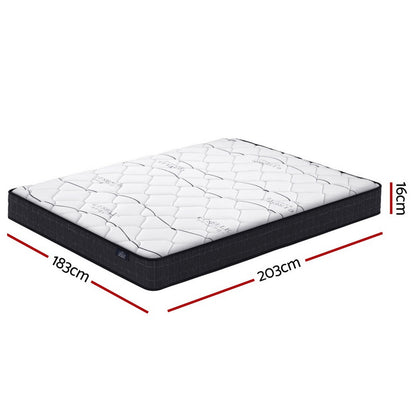 Giselle Bedding 16cm Mattress Medium Firm King MATTRESS-B-GLAY-K