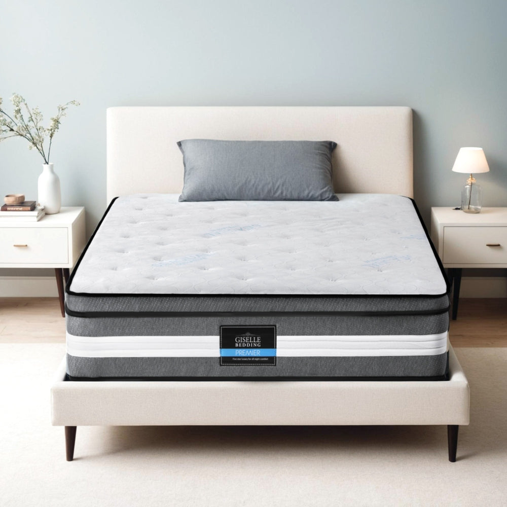 Giselle Bedding 30cm Mattress Gel Foam Pocket Spring King Single MATTRESS-B-LVORY-30-KS
