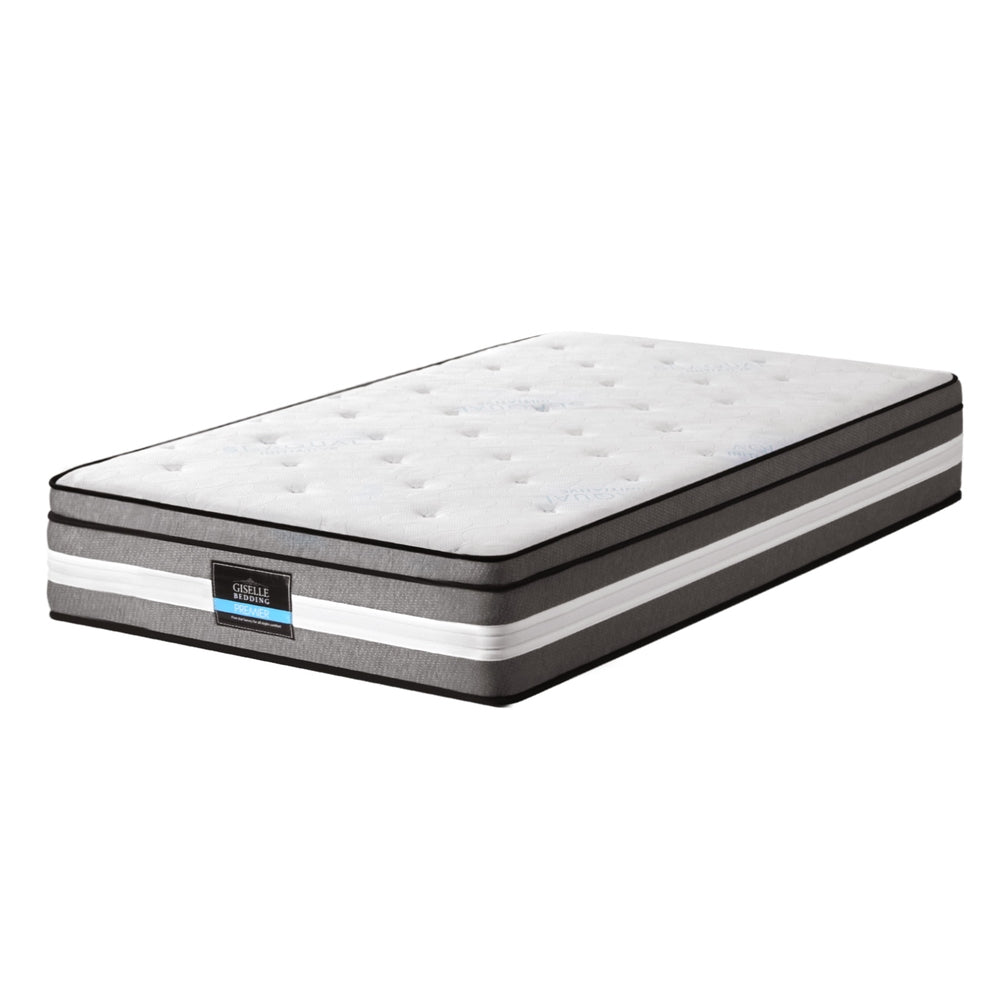 Giselle Bedding 30cm Mattress Gel Foam Pocket Spring King Single MATTRESS-B-LVORY-30-KS