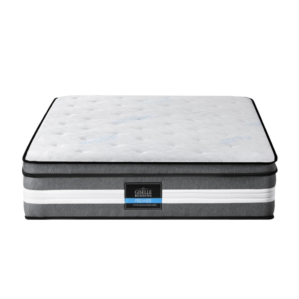 Giselle Bedding 30cm Mattress Gel Foam Pocket Spring King Single MATTRESS-B-LVORY-30-KS