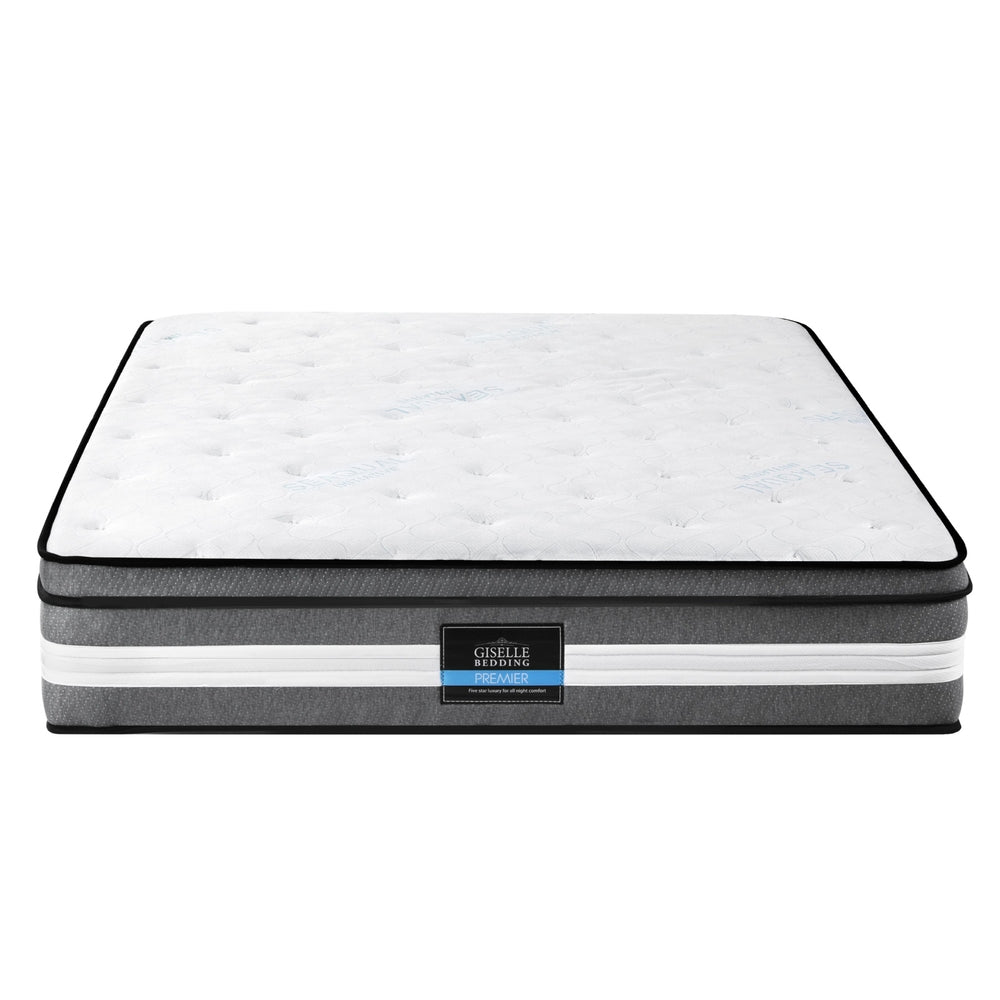 Giselle Bedding 30cm Mattress Gel Foam Pocket Spring Queen MATTRESS-B-LVORY-30-Q