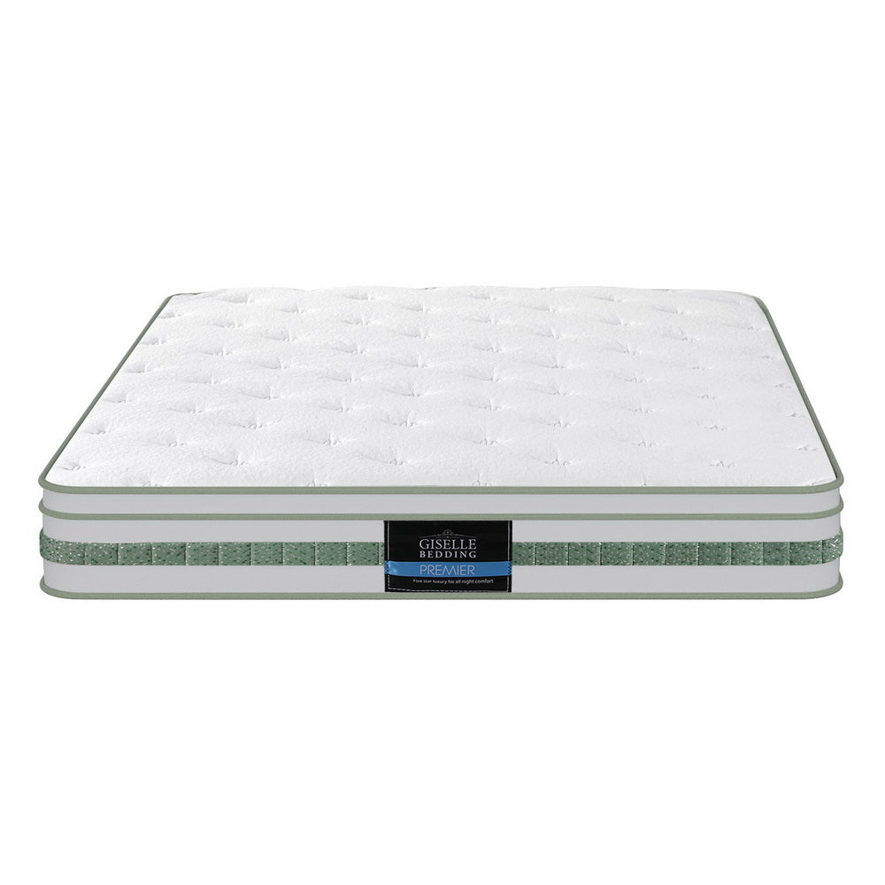 20cm Giselle Mattress King Green Tea Mattresses MATTRESS-B-MINT-20-K