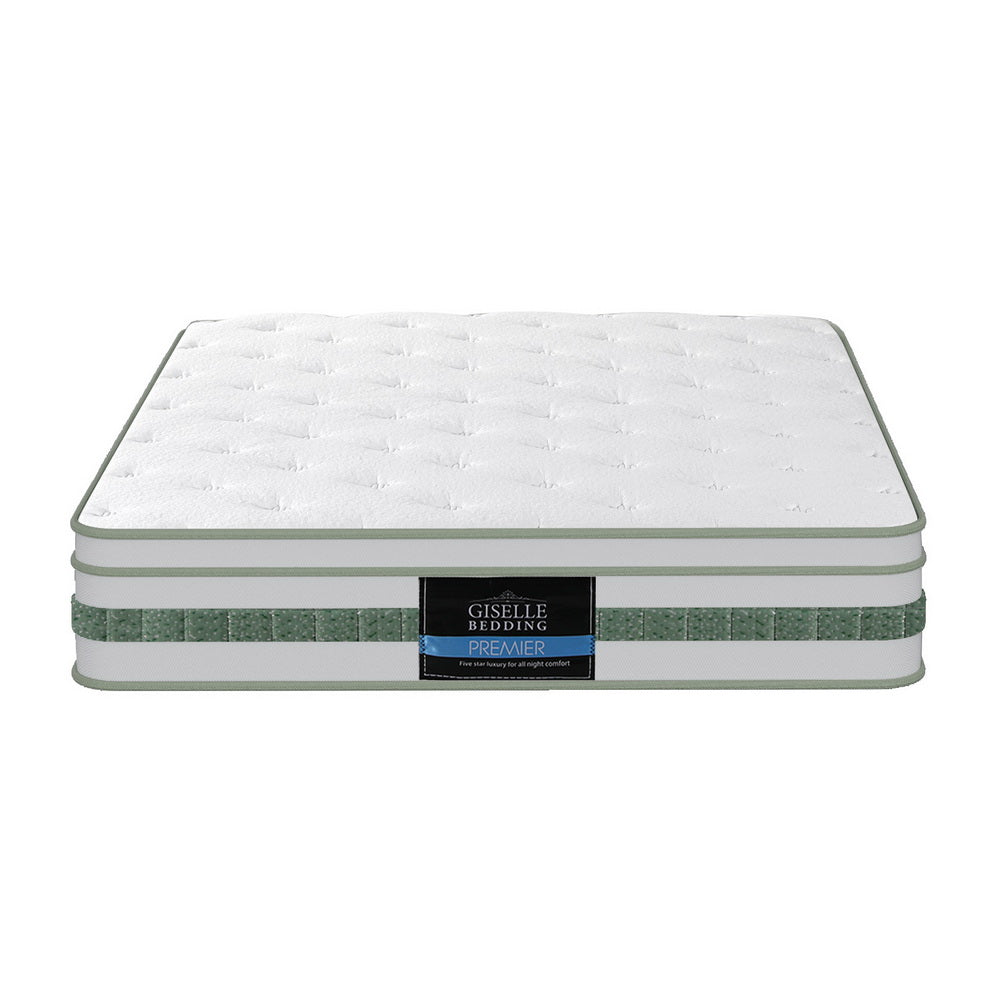 20cm Giselle Mattress King Single Green Tea Mattresses MATTRESS-B-MINT-20-KS