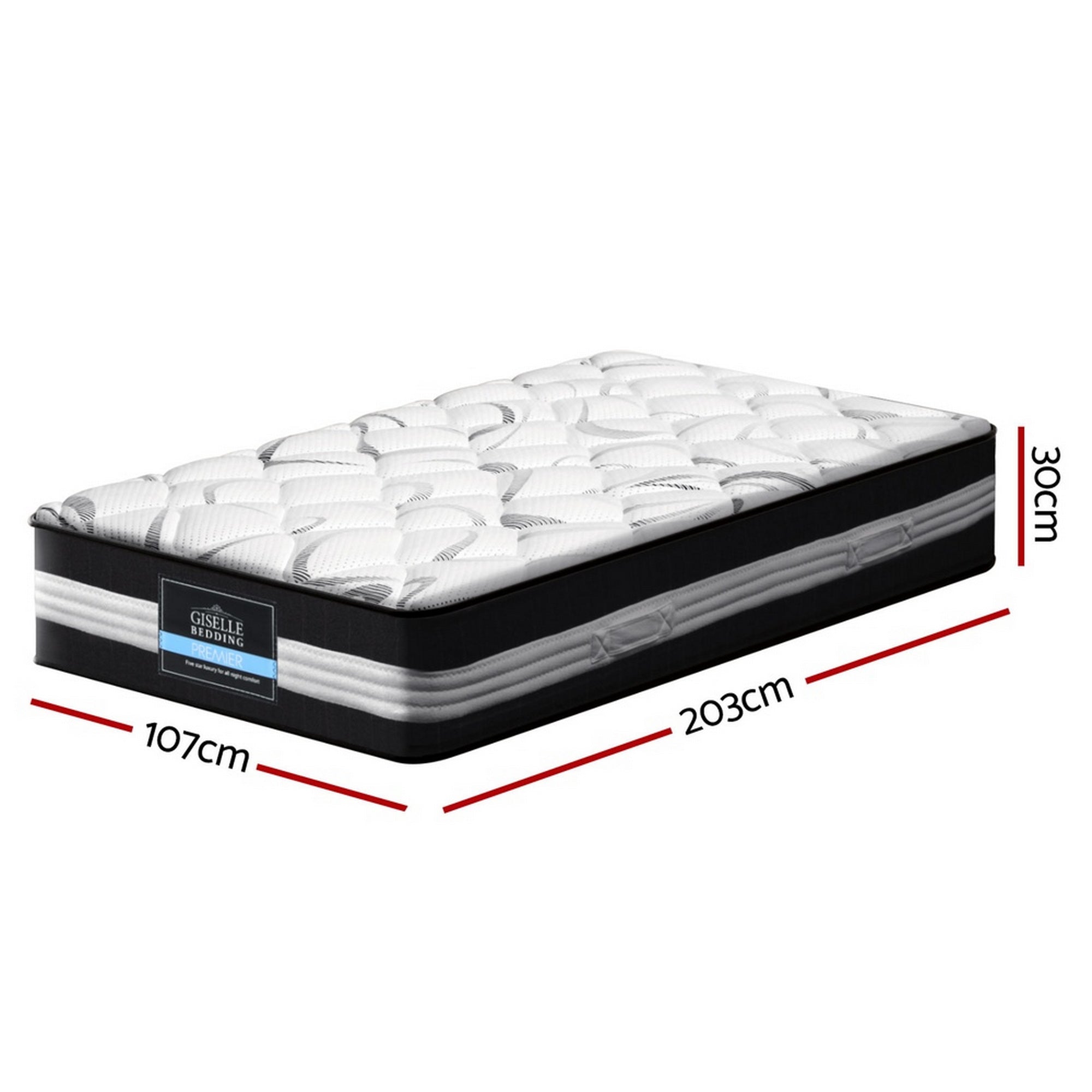 Giselle Bedding 30cm Mattress Medium Firm King Single MATTRESS-B-TT30-KS