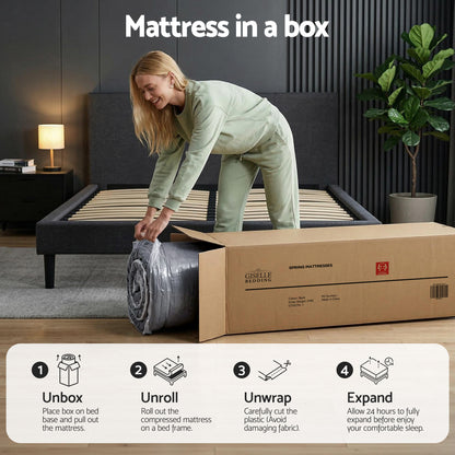 Giselle Bedding 34cm King Mattress Hybrid, Pocket Spring Bed Mattress MATTRESS-B-TT34-K