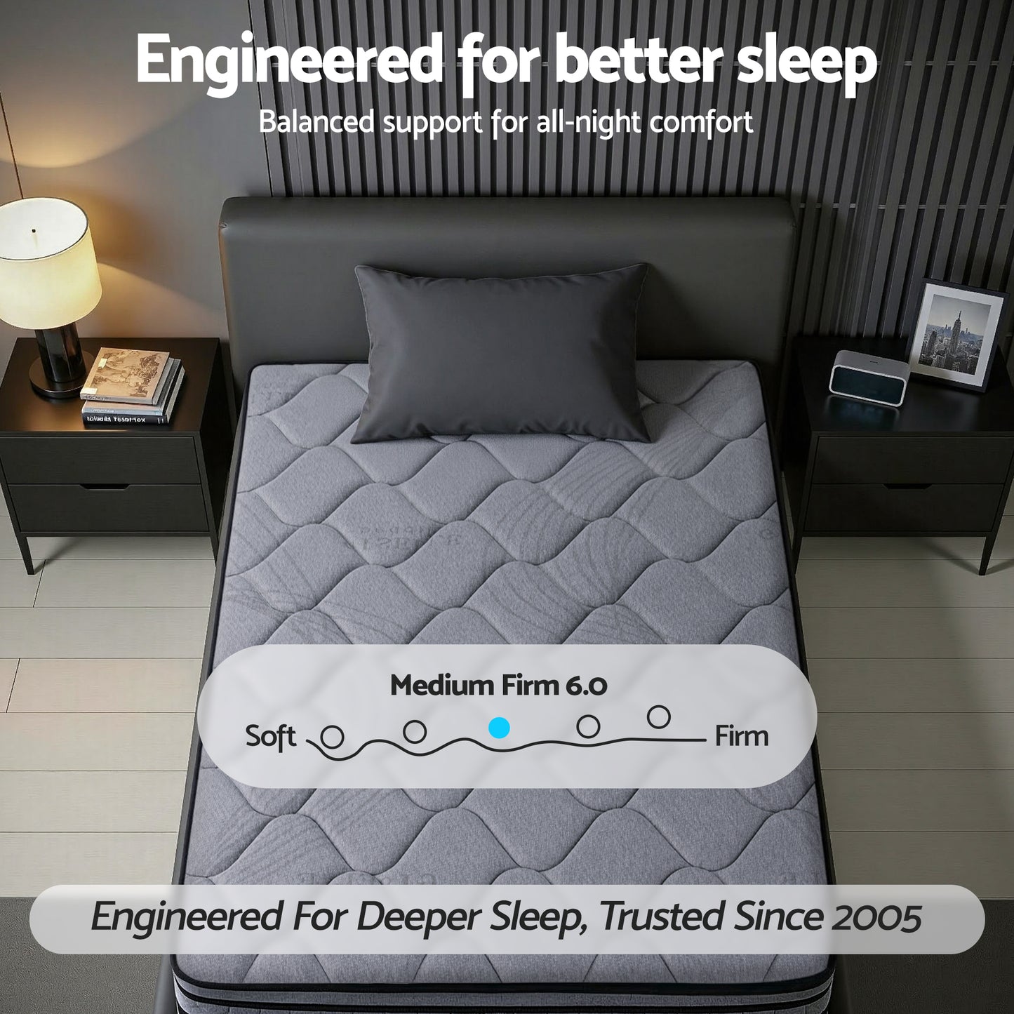 Giselle Bedding 34cm King Single Mattress Hybrid, Pocket Spring Bed Mattress MATTRESS-B-TT34-KS