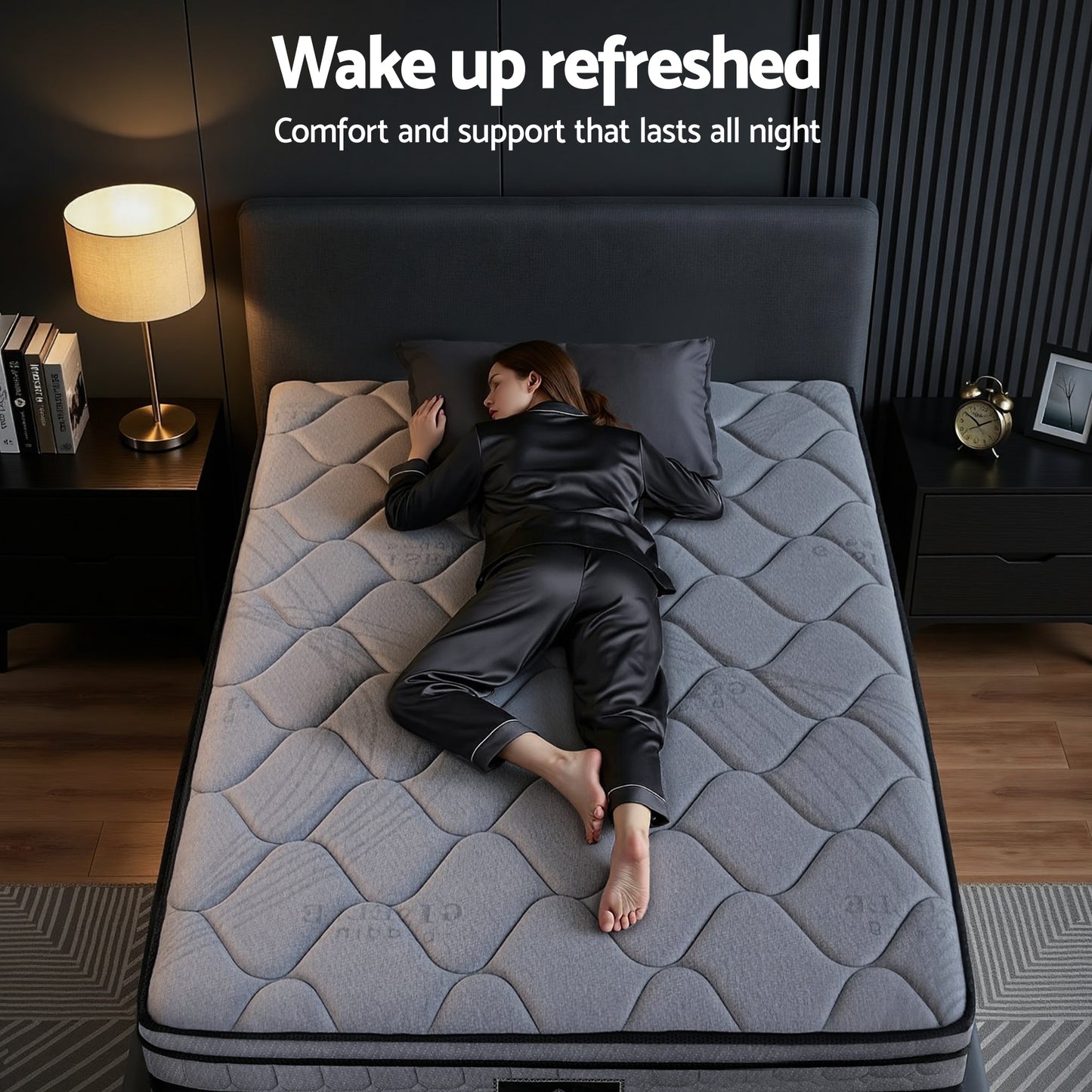 Giselle Bedding 34cm Single Mattress Hybrid, Pocket Spring Bed Mattress MATTRESS-B-TT34-S