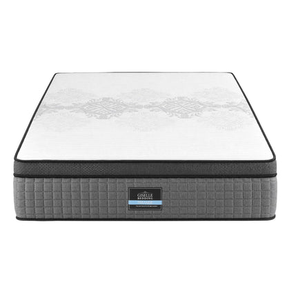 Giselle Bedding King Mattress 37cm 4-in-1 Adjustable Firmness Cooling Gel Memory Foam Dual-Zone Flippable for Couples