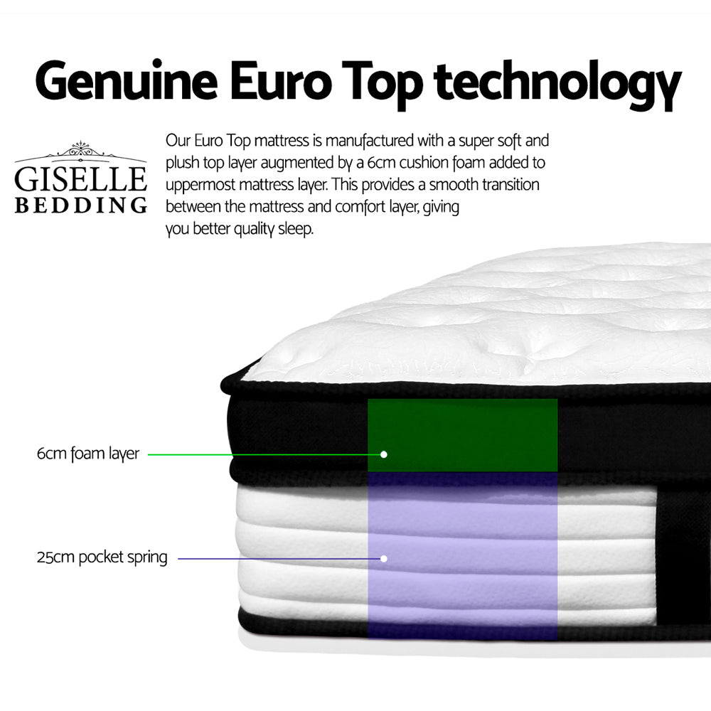 Giselle Bedding 31cm Euro Top King Mattress MATTRESS-BET-K