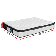 Giselle Bedding 30cm Mattress Euro Top Queen MATTRESS-C-014-Q