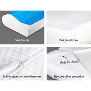 Giselle Bedding Contour Pillow Cool Gel Twin Pack MATTRESS-CON-PILLOW-GELX2