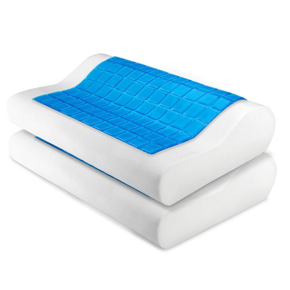 Giselle Bedding Contour Pillow Cool Gel Twin Pack MATTRESS-CON-PILLOW-GELX2