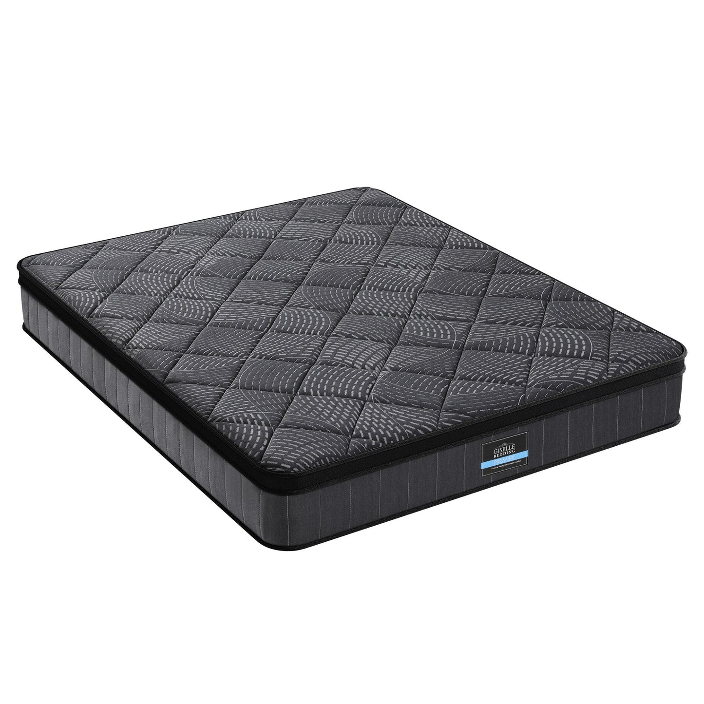 Giselle Bedding Double Mattress 25cm Pocket Spring Latex Euro Top Medium Firm Bed MATTRESS-D-NOIR-25-D