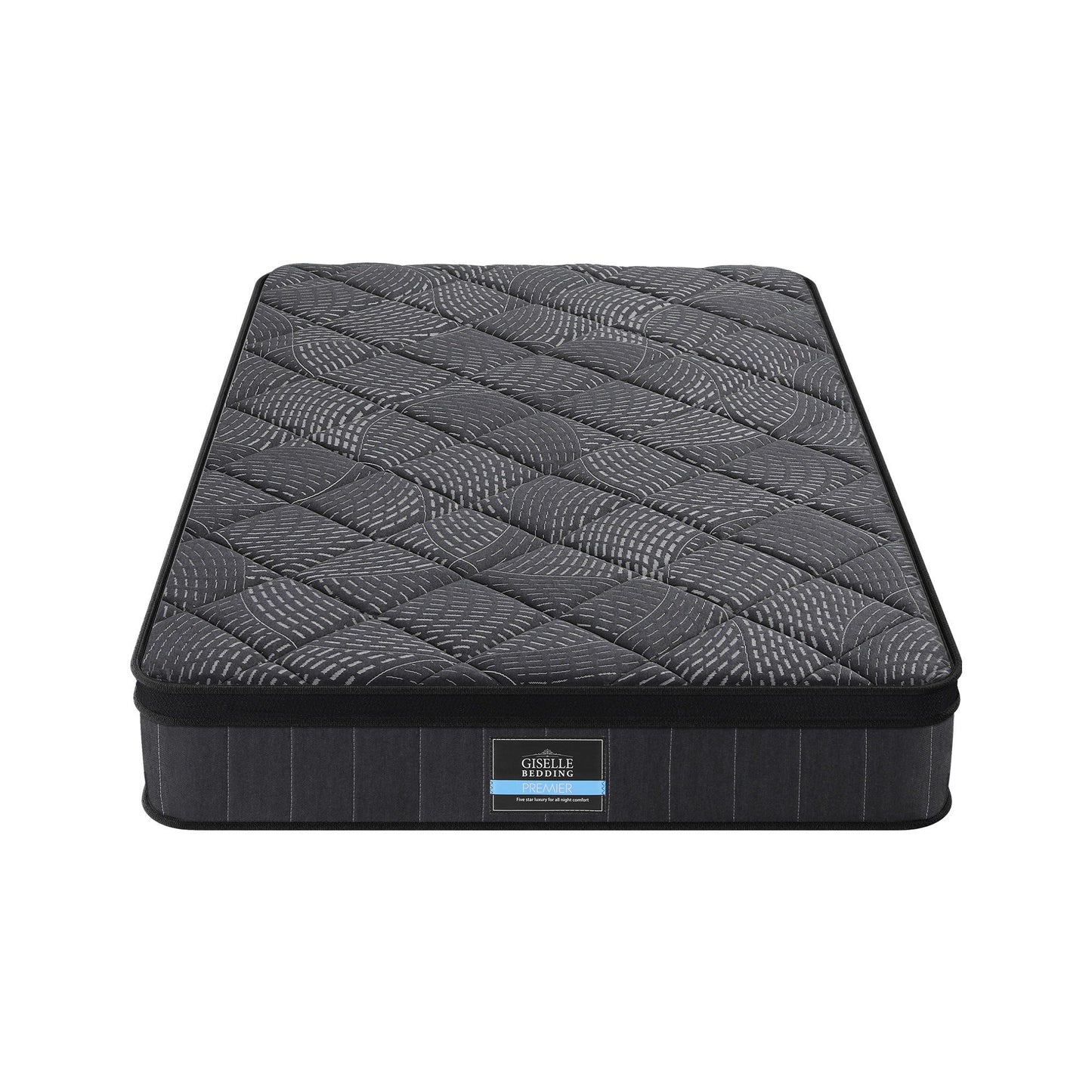 Giselle Bedding King Single Mattress 25cm Pocket Spring Latex Euro Top Medium Firm Bed MATTRESS-D-NOIR-25-KS