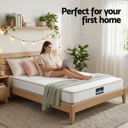 Giselle Double Mattress 20cm with Reinforced Edge Support Egg-Crate Foam MATTRESS-D-PLAIN-20-D