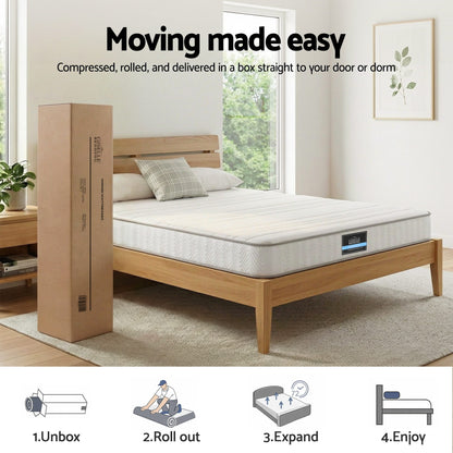Giselle Double Mattress 20cm with Reinforced Edge Support Egg-Crate Foam MATTRESS-D-PLAIN-20-D