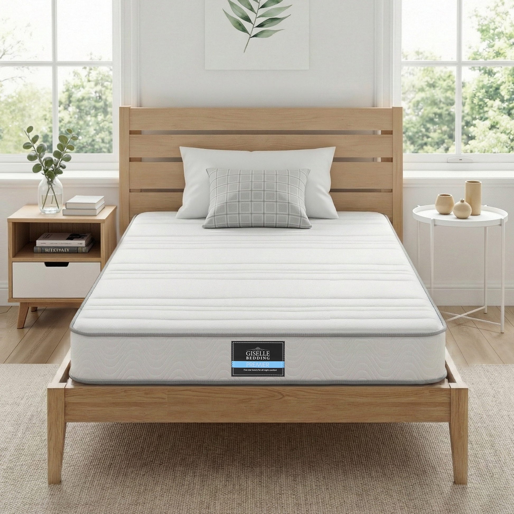 Giselle Single Mattress 20cm with Reinforced Edge Support Egg-Crate Foam MATTRESS-D-PLAIN-20-S
