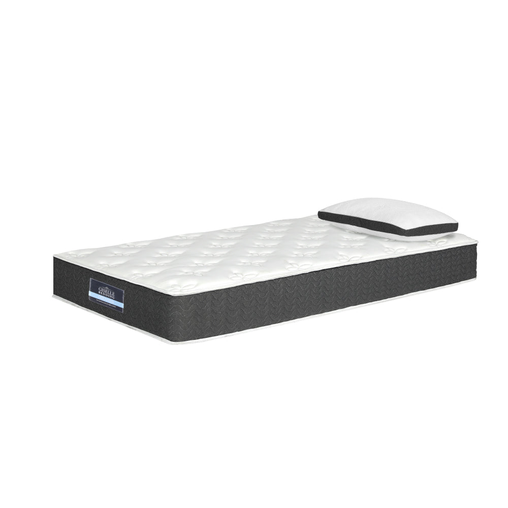 Giselle Bedding 18cm Mattress Medium Soft w/Pillows King Single MATTRESS-D-PLW-KS