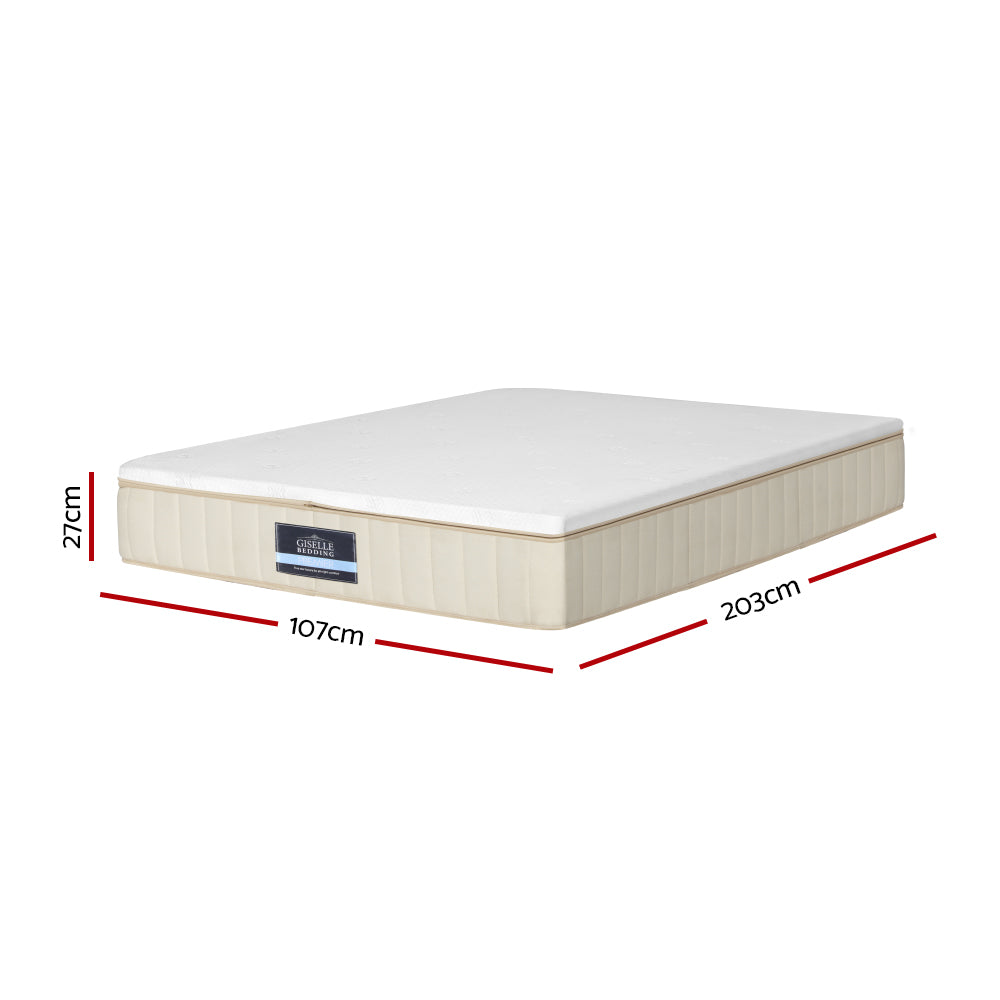 Giselle Bedding 27cm Mattress Double-sided Flippable Layer King Single MATTRESS-D-ZIPPER-KS