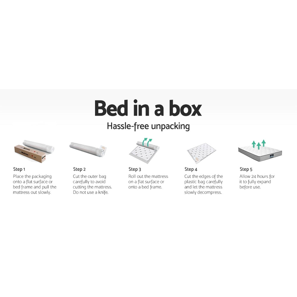 Giselle Bedding 27cm Mattress Double-sided Flippable Layer King Single MATTRESS-D-ZIPPER-KS