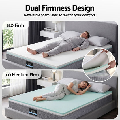 Giselle Bedding Double Mattress 23cm Pocket Spring Mattress with Adjustable Firmness Reversible Foam Layer MATTRESS-E-AERO-23-D