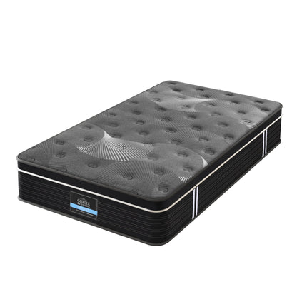 Giselle Bedding Single Mattress 35cm Euro Top with Graphene Cooling Comfort Medium Firm MATTRESS-E-ATLAS-35-S